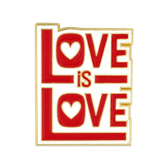 PinMart's Love is Love Cute Retro Enamel Lapel Pin Jewelry