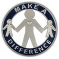 thumbnail image 1 of PinMart's Make a Difference Motivational Enamel Lapel Pin, 1 of 3