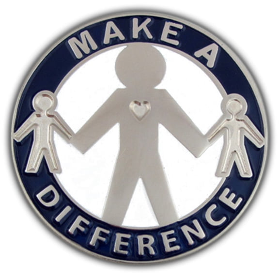 PinMart's Make a Difference Motivational Enamel Lapel Pin