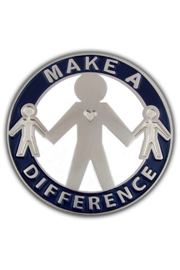 's Make a Difference Motivational Enamel Lapel Pin