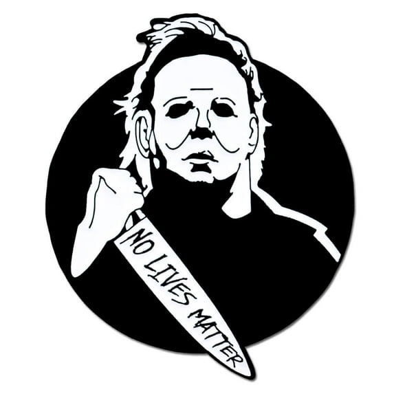 PinMart's Michael Myers No Lives Matter Halloween Enamel Lapel Pin