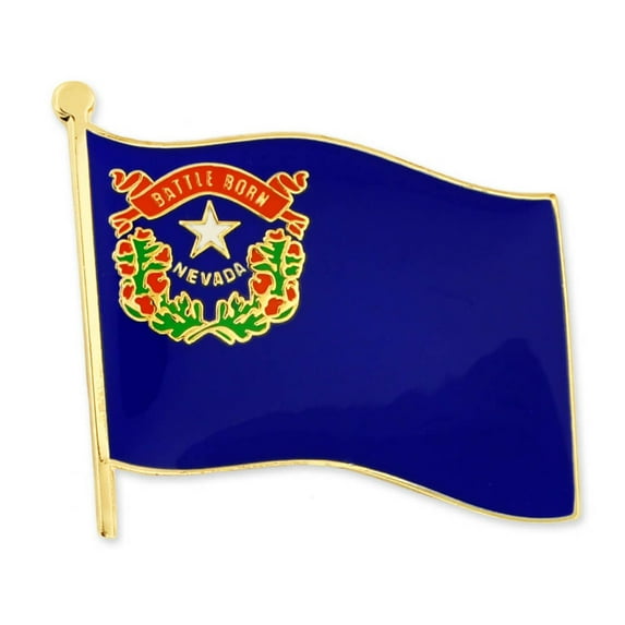 PinMart's Nevada US State Flag NV Enamel Lapel Pin