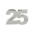 thumbnail image 1 of PinMart's Number Twenty Five 25 Anniversary 25th Birthday Shiny Silver Lapel Pin, 1 of 3