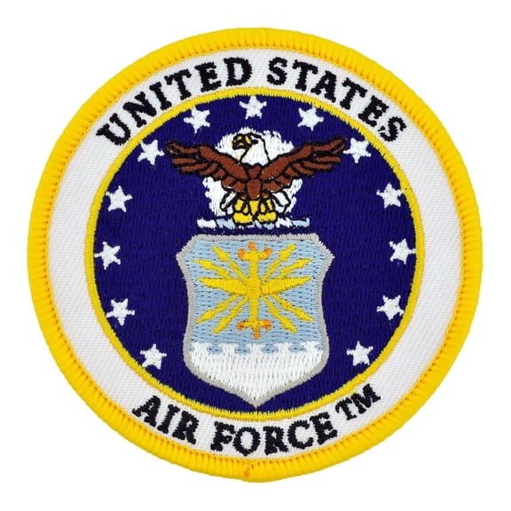 PinMart's Officially Licensed U.S. Air Force Round Logo Embroidered Patch Iron On 5 Pack