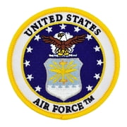 PinMart's Officially Licensed U.S. Air Force Round Logo Embroidered Patch   Velcro - 10 Pack