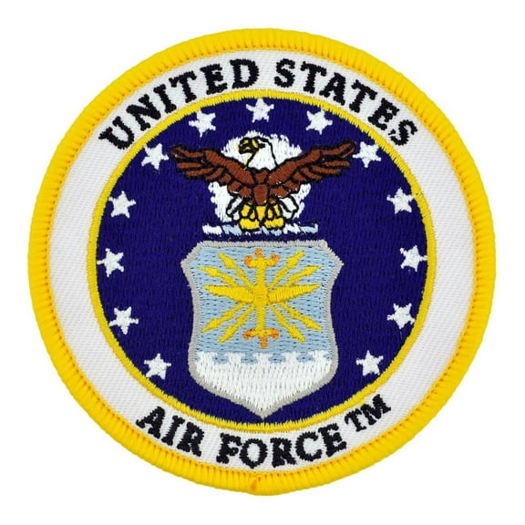 PinMart's Officially Licensed U.S. Air Force Round Logo Embroidered Patch  Velcro - 25 Pack