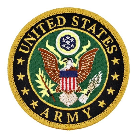 PinMart's Officially Licensed U.S. Army Round Logo Embroidered Patch  Iron On - 10 Pack