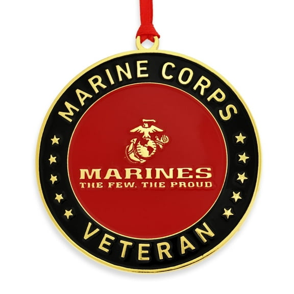 PinMart's Officially Licensed Engravable U.S.M.C. Veteran Ornament