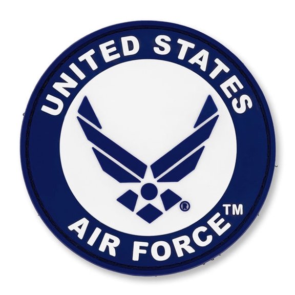 PinMart's Officially Licensed U.S. Air Force PVC Patch – 3" Round Hook & Loop - 10 Pack