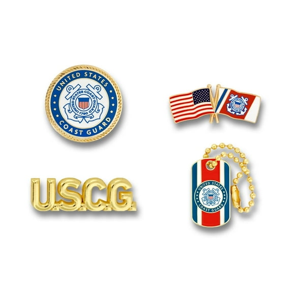 PinMart's Officially Licensed U.S. Coast Guard 4-Pin Set