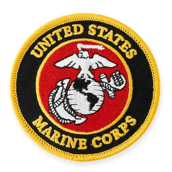PinMart's Officially Licensed U.S.M.C. Round Logo Embroidered Patch - Velcro