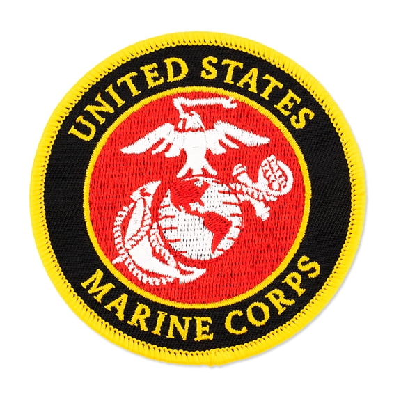 PinMart's Officially Licensed U.S.M.C. Round Logo Embroidered Patch - Velcro