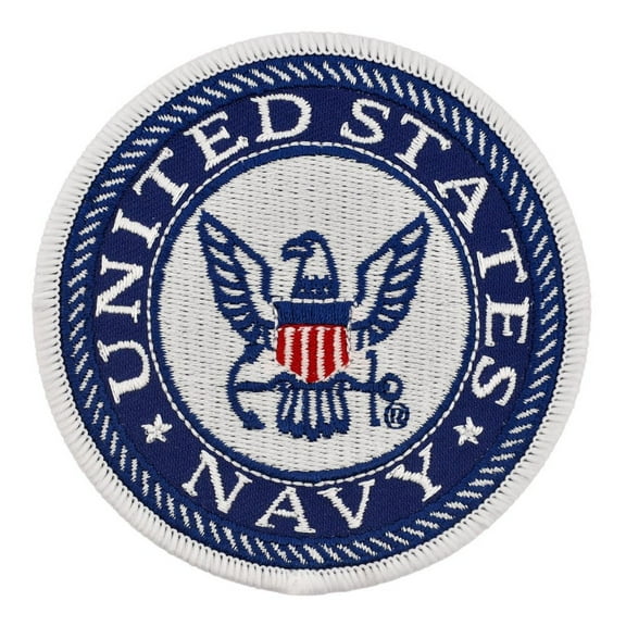 PinMart's Officially Licensed U.S. Navy Round Logo Embroidered Patch  Velcro - 10 Pack