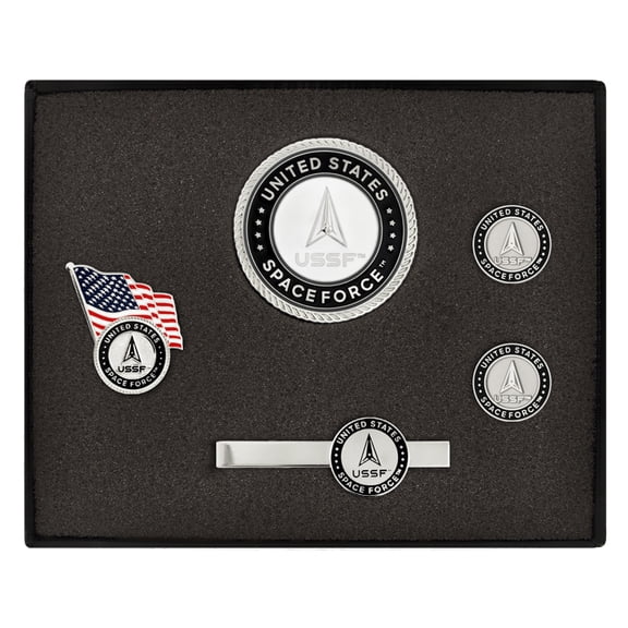PinMart's Officially Licensed U.S. Space Force 4-Piece Men's Gift Set with Presentation Box