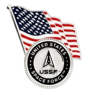 PinMarts Officially Licensed U.S. Space Force Emblem and USA Flag Pin
