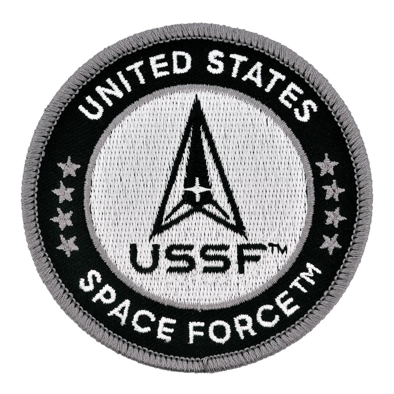 PinMart's Officially Licensed U.S. Space Force Round Logo Embroidered Patch – Velcro - 5 Pack