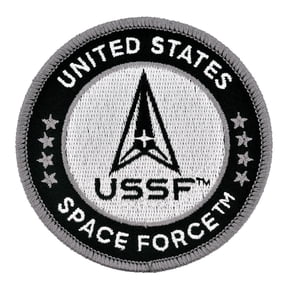 PinMart's Officially Licensed U.S. Space Force Round Logo Embroidered Patch Velcro - 5 Pack