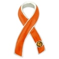 thumbnail image 1 of PinMart's Orange Awareness Ribbon with Rhinestone Enamel Lapel Pin, 1 of 3