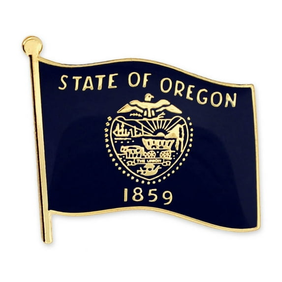 PinMart's Oregon US State Flag OR Enamel Lapel Pin 1" - 25 Pack