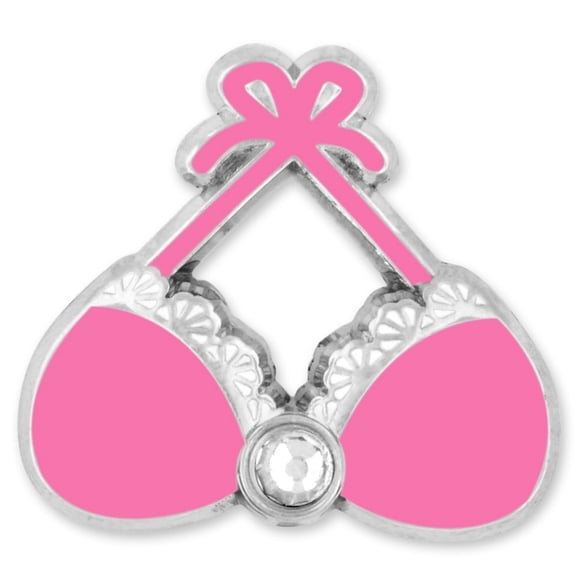 PinMart's Pink Bra Breast Cancer Awareness Enamel Lapel Pin