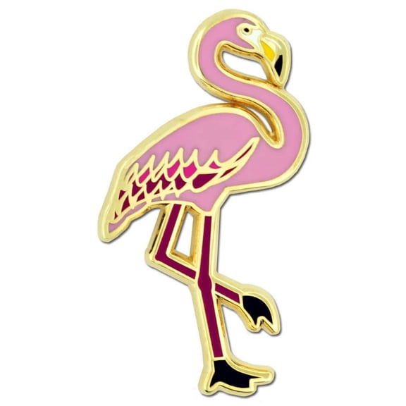PinMart's Pink Flamingo Tropical Bird Animal Enamel Lapel Pin