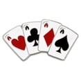 thumbnail image 1 of PinMart's Poker Playing Cards Aces Lapel Pin, 1 of 3