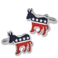 thumbnail image 1 of PinMart's Political Democratic Donkey Cufflinks Set, 1 of 3