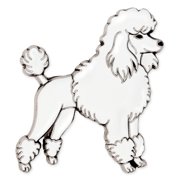 PinMarts Poodle Lapel Pin - 3D Enamel Dog Pin for Poodle Lovers, Cute Animal, Backpack, Hat, Pet Memorial, Dog Owner Gift, Fun Collectible, Decorative Lapel Accessory - 5 Pack
