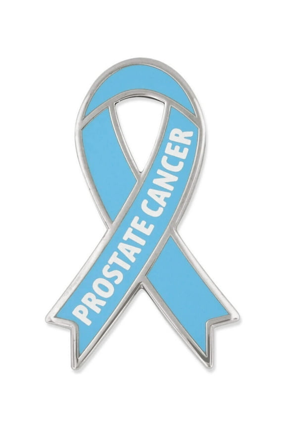 's Prostate Cancer Light Blue Awareness Ribbon Enamel Lapel Pin - 5 Pack