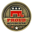 thumbnail image 1 of PinMart's Proud Republican Political Party Elephant Enamel Lapel Pin, 1 of 3