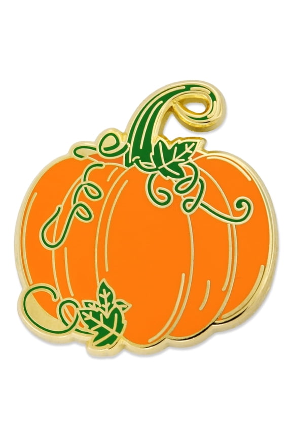 's Pumpkin w/ Vines Halloween Fall Autumn Enamel Lapel Pin