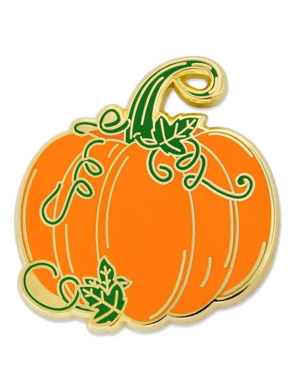 's Pumpkin w/ Vines Halloween Fall Autumn Enamel Lapel Pin