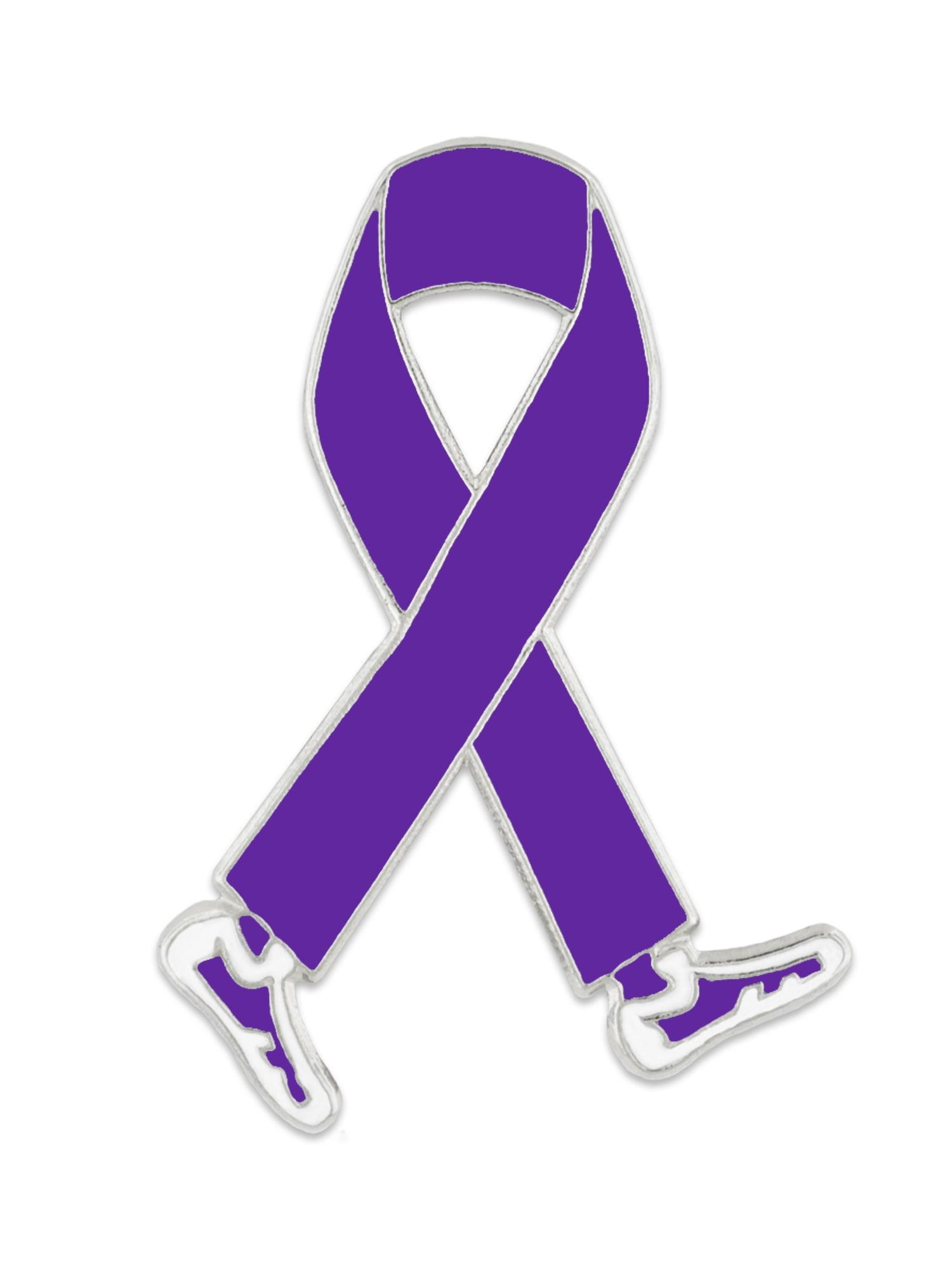 PinMart's Purple Domestic Violence Awareness Ribbon Enamel Lapel Pin ...