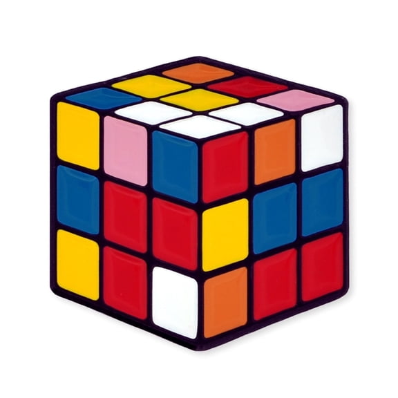 PinMart's Puzzle Cube Enamel Pin - 5 Pack - Retro Cube Lapel Accessory for Backpacks, Bags, Jackets, Lanyards – Cute Decorative Enamel Pins for Collectors, Gifts & Retro Fans