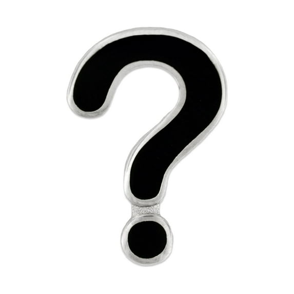 PinMart's Question Mark Punctuation Symbol Enamel Lapel Pin - 25 Pack