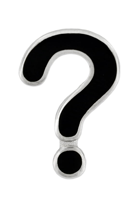 's Question Mark Punctuation Symbol Enamel Lapel Pin