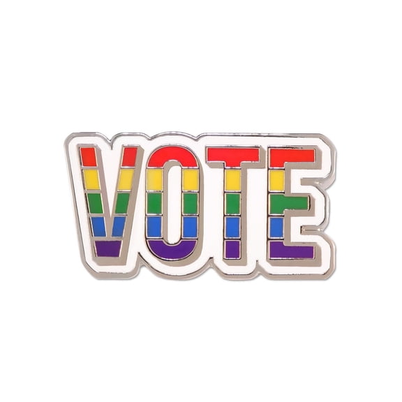 PinMart's Rainbow Gay Pride Vote Political Election Enamel Lapel Pin