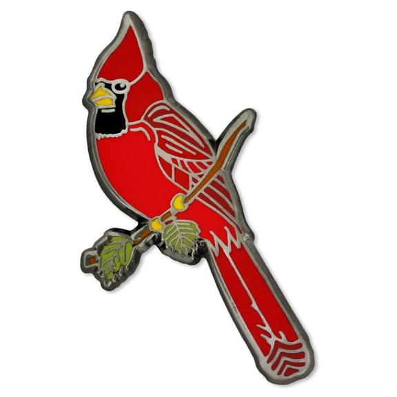 PinMart's Red Cardinal Jewelry Enamel Bird Lapel Pin - Unisex Lapel Pin for Teens and Adults