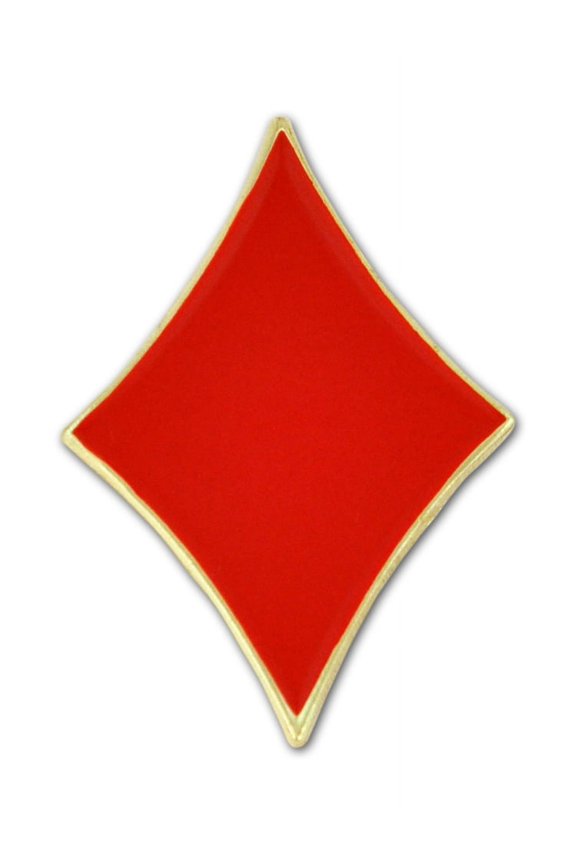 's Red Diamond Playing Card Suit Enamel Lapel Pin