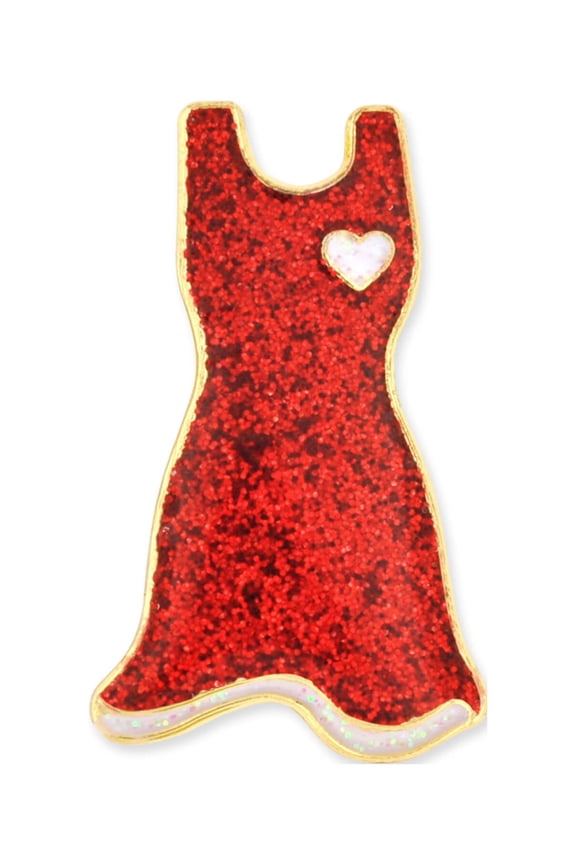 's Red Dress Heart Disease Awareness Enamel Lapel Pin Unisex Jewelry Brooch Pin with Secure Clutch Back