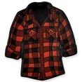 thumbnail image 1 of PinMart's Red Flannel Shirt Enamel Lapel Pin, 1 of 3
