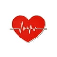 thumbnail image 1 of PinMart's Red Heart Beat Unisex Lapel Pin - American Heart Month Doctor Nurse Gift Enamel Lapel Pin for Adults and Teens, 1 of 3