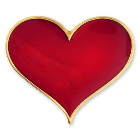 PinMart's Red Heart Valentine's Day Magnetic Enamel Lapel Pin - 25 Pack