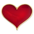 thumbnail image 1 of PinMart's Red Heart Valentine's Day Magnetic Enamel Lapel Pin - 5 Pack, 1 of 7