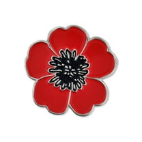 PinMart's Red Poppy Flower Remembrance Memorial Day Lapel Pin w/ Magnetic Back