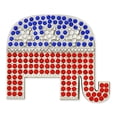 thumbnail image 1 of PinMart's Rhinestone Republican Party Elephant Political Brooch Lapel Pin, 1 of 3
