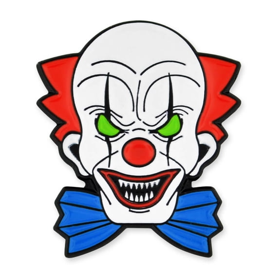 PinMart's Scary Evil Clown Halloween Enamel Lapel Pin