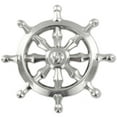 thumbnail image 1 of PinMart's Silver Buddhist Wheel Dharmachakra Lapel Pin, 1 of 2