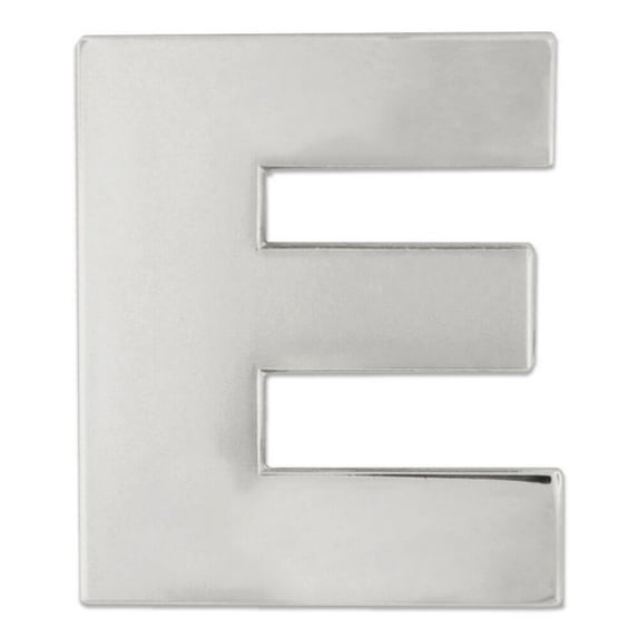 PinMart's Silver Letter E Alphabet Lapel Pin