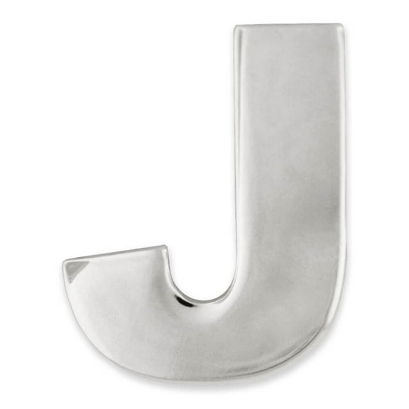 PinMart's Silver Letter J Alphabet Lapel Pin